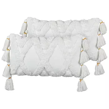 Декоративные подушка Beliani, 50x30 см, белый/бежевый