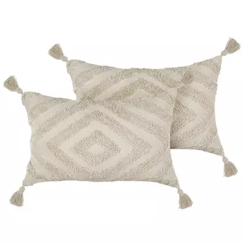 Декоративные подушка Beliani, 60x40x10 см, бежевый