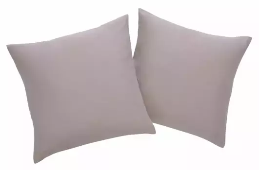 Декоративные подушки для дома "Parry Microfibre", набор из 2 шт., однотонные, чехлы без наполнителя, на молнии Home affaire 40х40 см, цвет kitt + unifarben