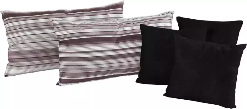 Декоративные подушки для сна Westfalia "Эльба", 5 шт Westfalia Schlafkomfort 40х40 см, черный