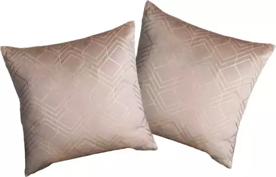 Декоративные подушки мой дом "Бархатная фольга", чехлы, 2 шт. 40х40 см, без наполнителя My home, песочный