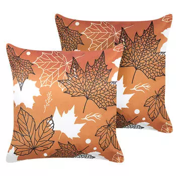 Декоративные подушки набор из 2-х штук Beliani, оранжевый