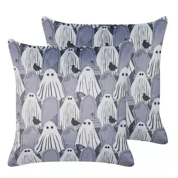 Декоративные подушки набор из 2-х штук Beliani, серый