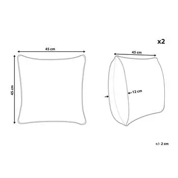 Декоративные подушки набор из 2-х штук Beliani, темно-зеленый