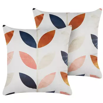 Декоративные подушки набор из 2-х штук Beliani, экрю