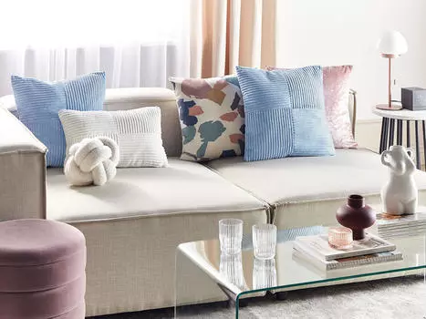 Декоративные подушки набор из 2-х штук Beliani, синий