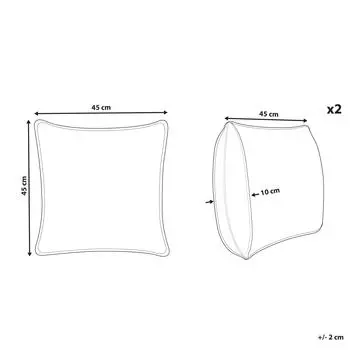 Декоративные подушки набор из 2-х штук Beliani, светло-зеленый