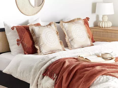 Декоративные подушки набор из 2-х штук Beliani, бежевый