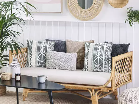 Декоративные подушки набор из 2-х штук Beliani, серый