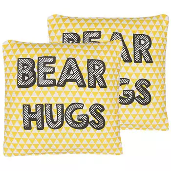 Декоративные подушки набор из 2-х штук Beliani, желтый