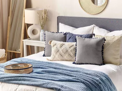 Декоративные подушки набор из 2-х штук Beliani, серый