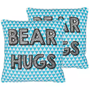 Декоративные подушки набор из 2-х штук Beliani, синий