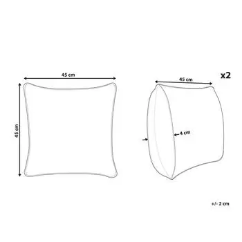 Декоративные подушки набор из 2-х штук Beliani, зеленый