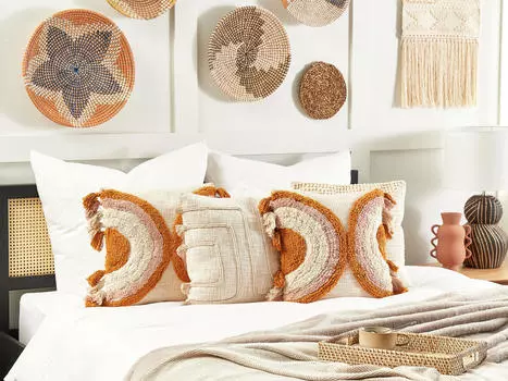 Декоративные подушки набор из 2-х штук Beliani, бежевый