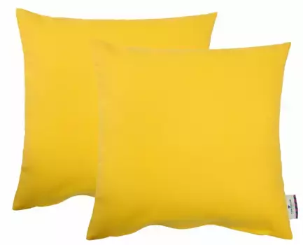 Декоративные подушки TOM TAILOR HOME "Dove", однотонные, чехлы без наполнителя, 2 шт. в упаковке 38х38 см, цвет zitrone + unifarben