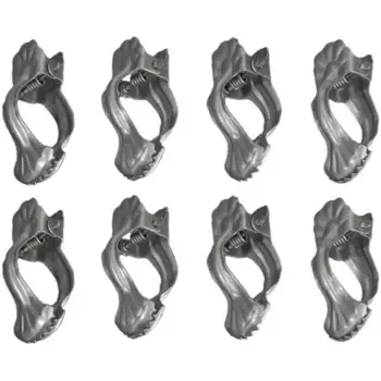 Декоративные зажимы Liedeco (8 шт. в упаковке), для карнизов 12 мм, цвет silberfarben