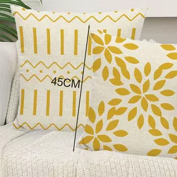 Декоративный чехол для подушки 45 x 45 см. Набор декоративных чехлов для подушки. Чехол для дивана, автомобиля, спальни, домашний декор (Стиль: Стиль 1) JeiibrZui