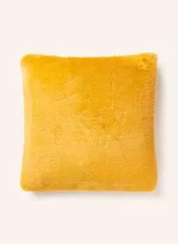 Декоративный чехол на подушку из искусственного меха, 40 х 40 см. Eb Home, желтый