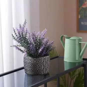 Декоративный цветочный горшок Objevi Athena - черный - 10x9x13 см