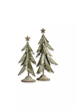 Декоративный елочный комплект из 2-х кур, античный зеленый Loberon, antikgrn