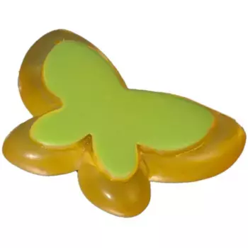 Декоративный магнит Liedeco «Бабочка» (1 шт.) для металлических поверхностей, желтый/зеленый
