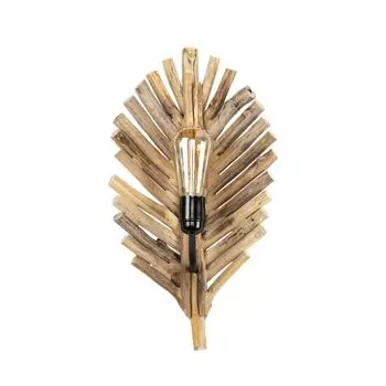 Декоративный настенный светильник, дизайн листьев коряги, натуральный E27, настенный светильник ручной работы для прихожей, гостиной, деревянная лампа Licht-Erlebnisse