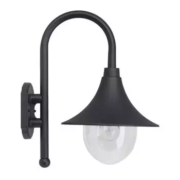 Декоративный настенный светильник с защитой от брызг для наружного использования Lightbox, черный