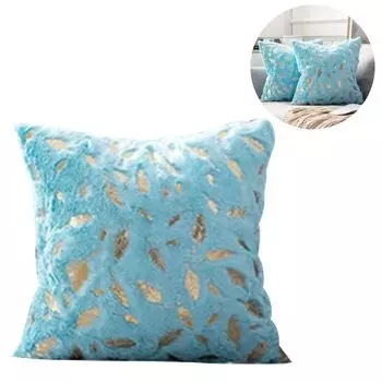 Декоративный плюшевый чехол с перьями, чехол для диванной подушки для дивана, дивана, домашней кровати, офисного украшения, 45 x 45 см, набор из 2 шт Jormftte