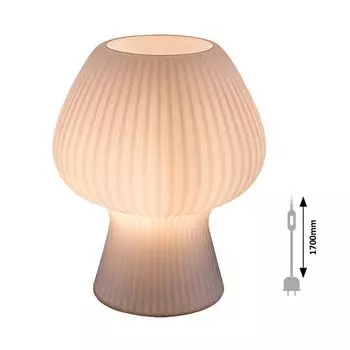 Декоративный светильник VINELLE E14 1x макс. 40 Вт, стекло, белое, Высота: 18,5 см, 14,5 см, с кабельным выключателем. Rabalux