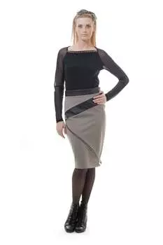 Декоративный топ с длинными рукавами Conquista, черный