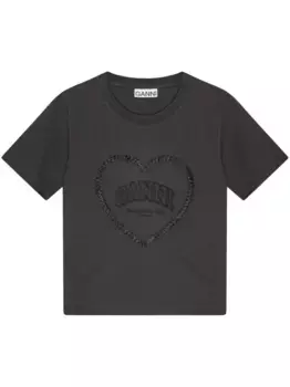 Декорированная футболка GANNI, серый