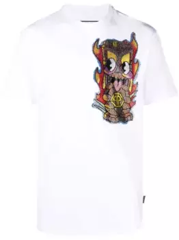 Декорированная футболка Hawaii Philipp Plein, белый