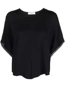 Декорированная футболка с завязками Fabiana Filippi, синий