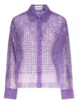 Декорированная рубашка из тюля DES PHEMMES, фиолетовый