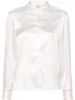 Декорированная рубашка Peserico, нейтральный цвет