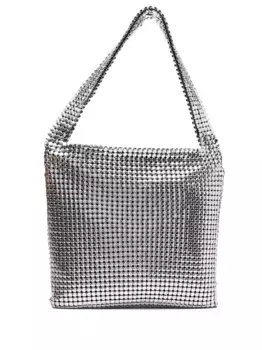 Декорированная сумка на плечо Rabanne, серебяный
