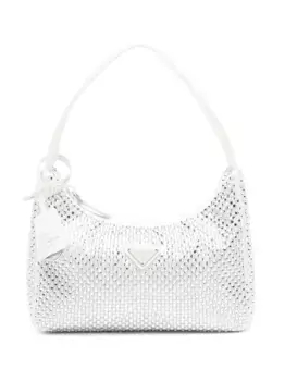 Декорированная сумка на плечо Re-Edition Prada, белый