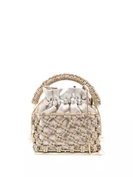 Декорированная сумка-тоут Holli Nodi размера мини Rosantica, серебряный