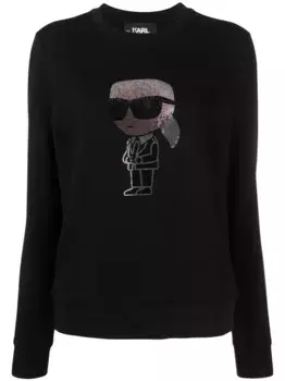 Декорированная толстовка Ikon 2.0 KARL LAGERFELD, черный