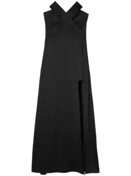 Декорированное длинное платье Genny, черный