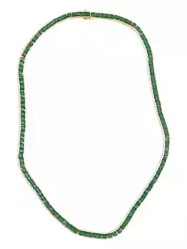 Декорированное колье Tennis Izabel Display, зеленый