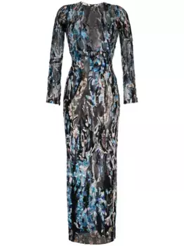 Декорированное платье из тюля Saiid Kobeisy, черный