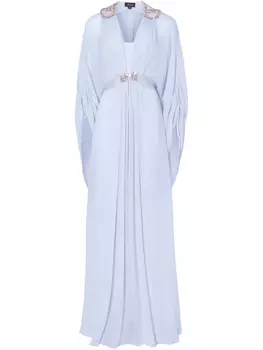 Декорированное платье макси Temperley London, синий