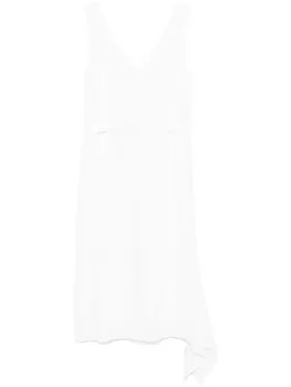 Декорированное платье миди Peserico, белый