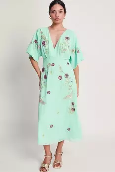 Декорированное платье Rosalie Monsoon, зеленый