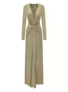 Декорированное платье с V-образным вырезом VICTORIA BECKHAM, нейтральный