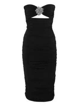 Декорированное платье с вырезами Amen, черный