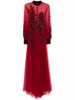 Декорированное платье Saiid Kobeisy, красный