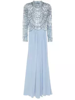 Декорированное платье Saiid Kobeisy, синий