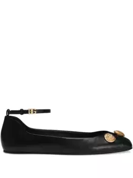 Декорированные балетки DOLCE & GABBANA, черный